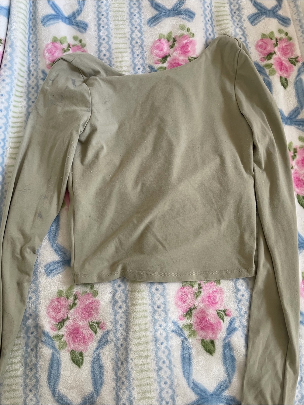 Glassons Olive Green Long Sleeve Crew Neck Top